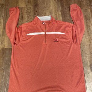 Crable 1/4 Zip Miami Of Ohio Mens Pullover Size XXL Salmon